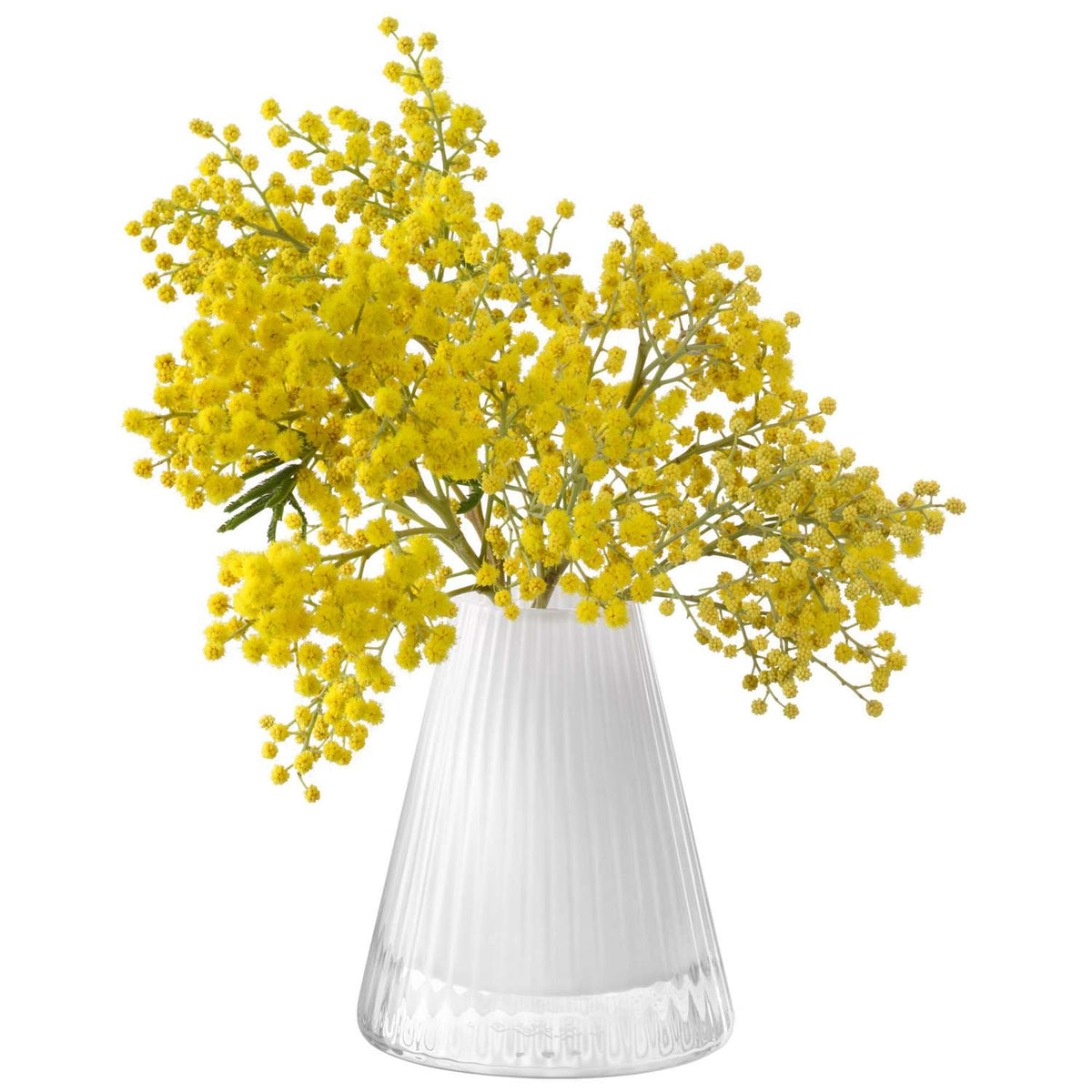 LSA | Candle holder, BEACON, white, H10 cm