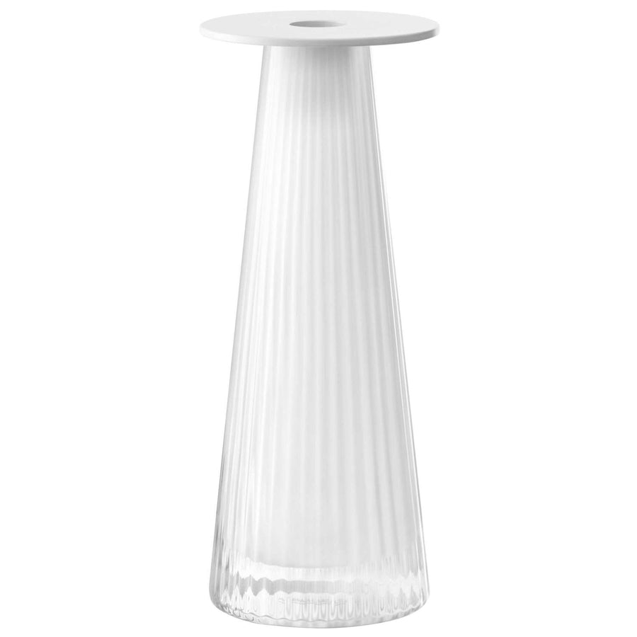 LSA | Candle holder, BEACON, white, 22 cm