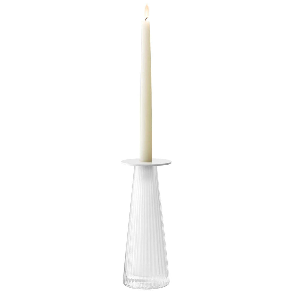 LSA | Candle holder, BEACON, white, 22 cm