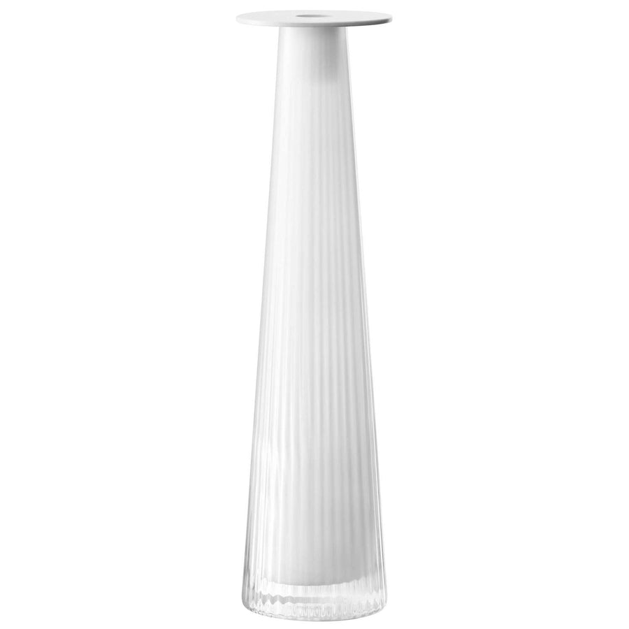 LSA | Candle holder, BEACON, white, 34 cm