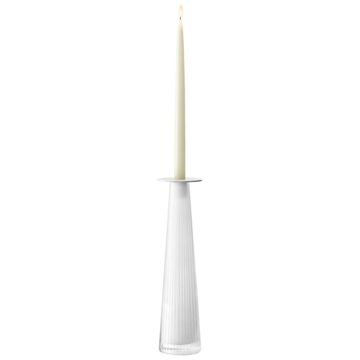 LSA | Candle holder, BEACON, white, 34 cm