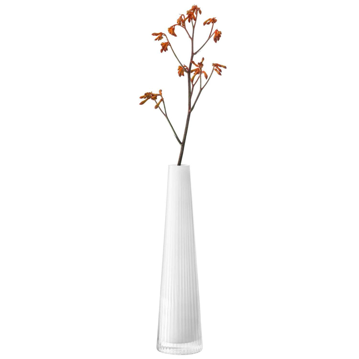 LSA | Candle holder, BEACON, white, 34 cm