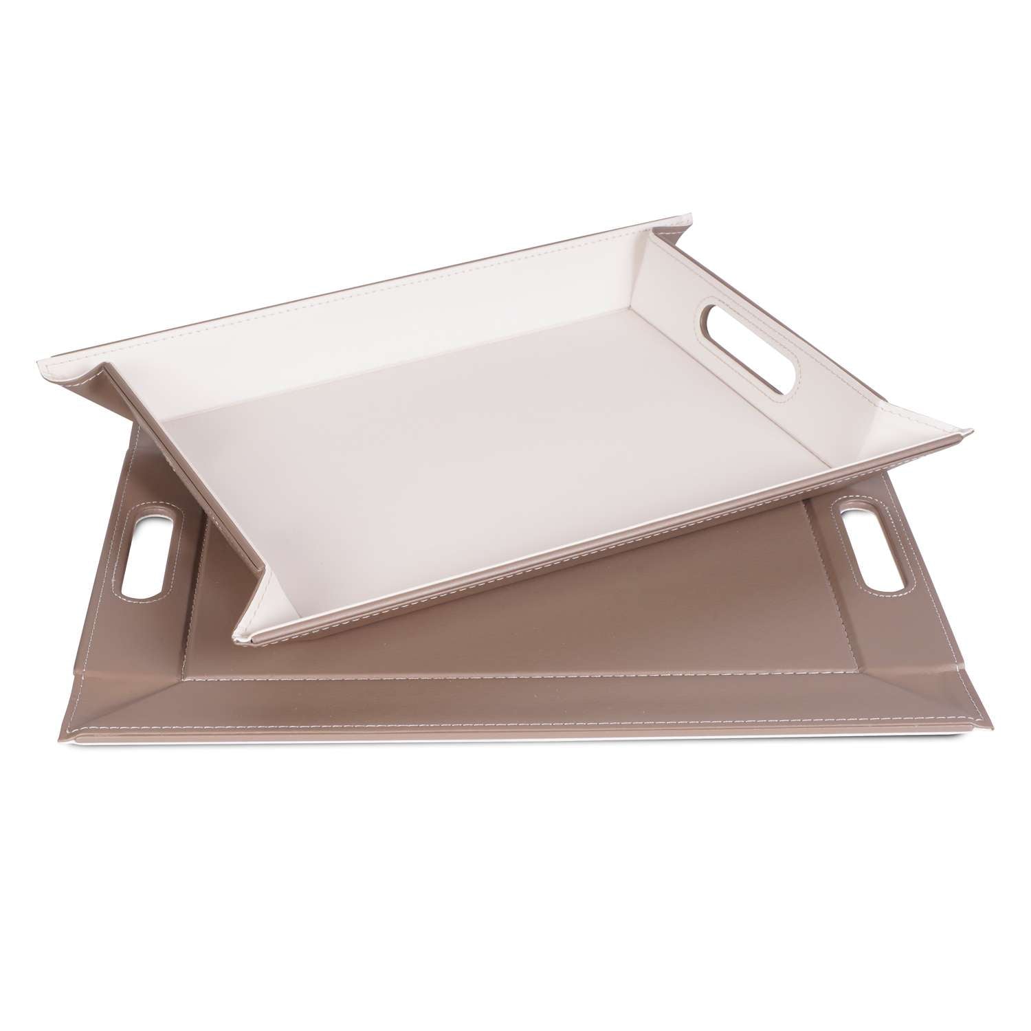 FREEFORM | Tablett, DUO, weiss/taupe