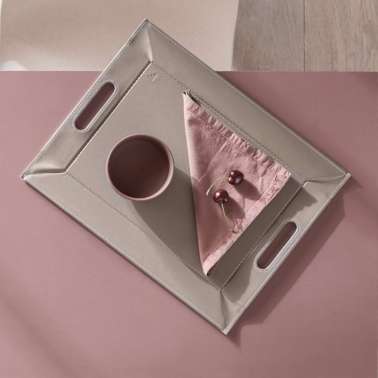 FREEFORM | Tablett, DUO, weiss/taupe