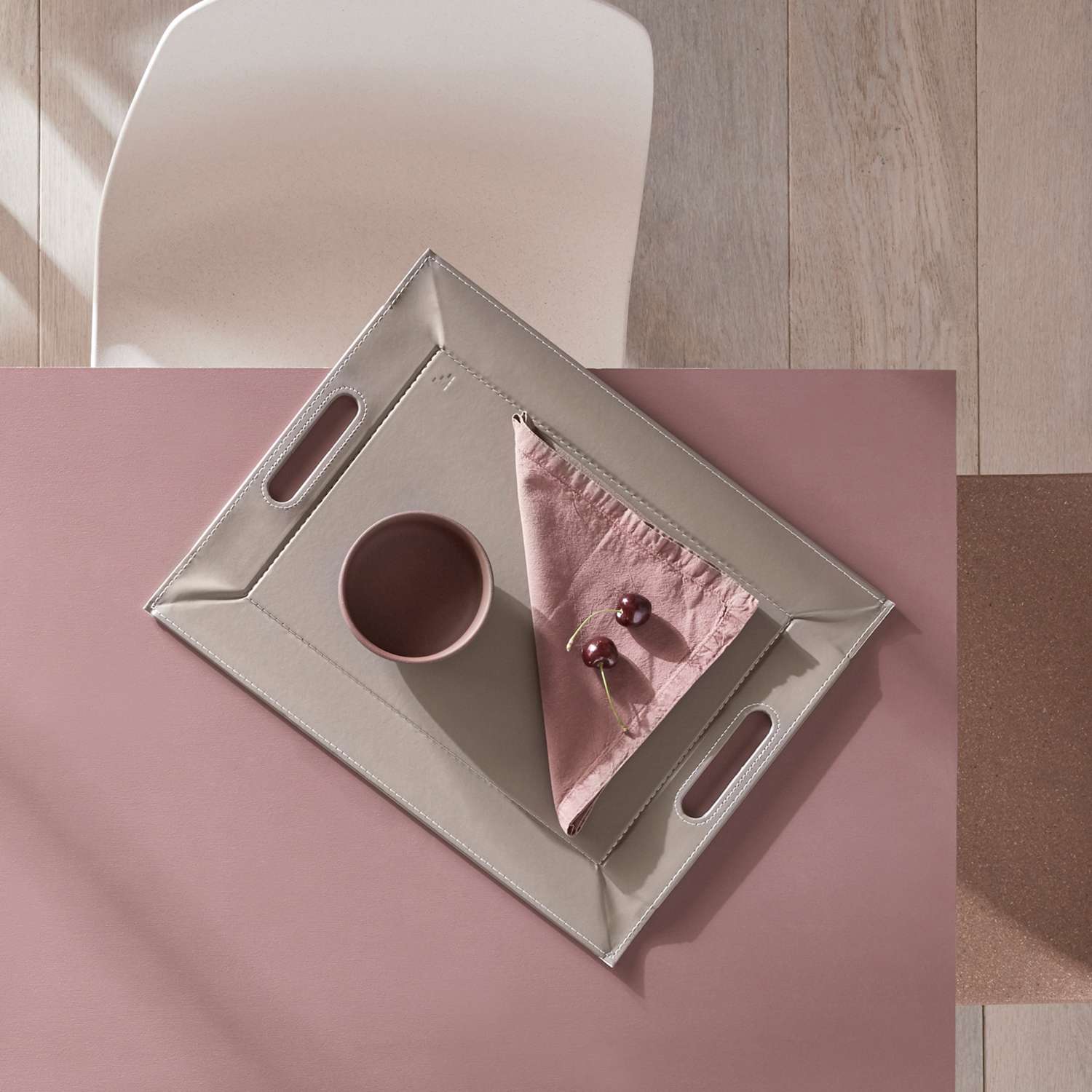 FREEFORM | Tablett, DUO, weiss/taupe