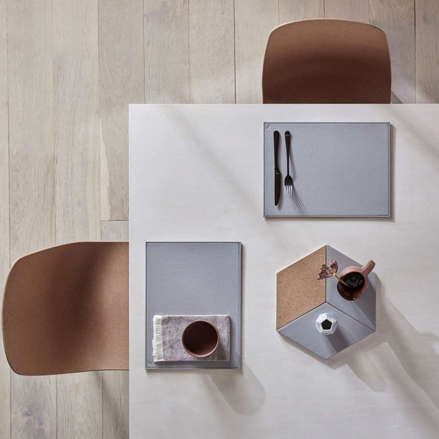 FREEFORM | Platzset, DUO, schwarz/grau, rechteck