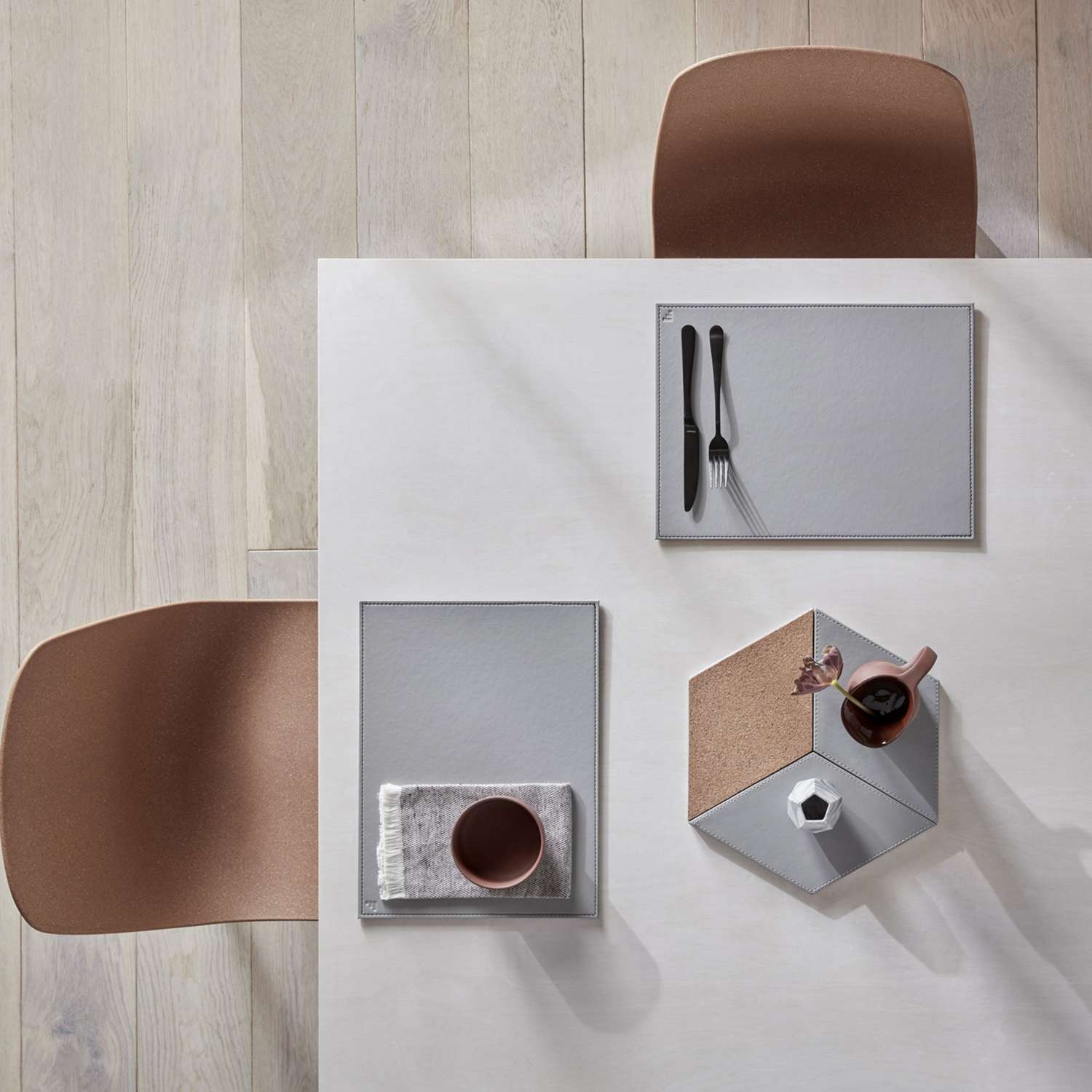 FREEFORM | Platzset, DUO, schwarz/grau, rechteck