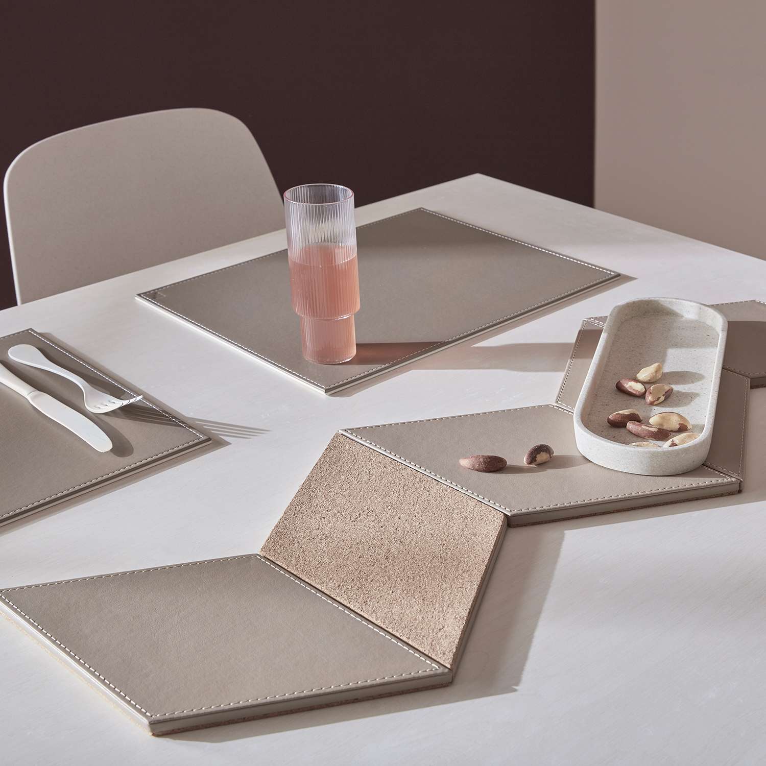 FREEFORM | Platzset, DUO, schwarz/grau, rechteck