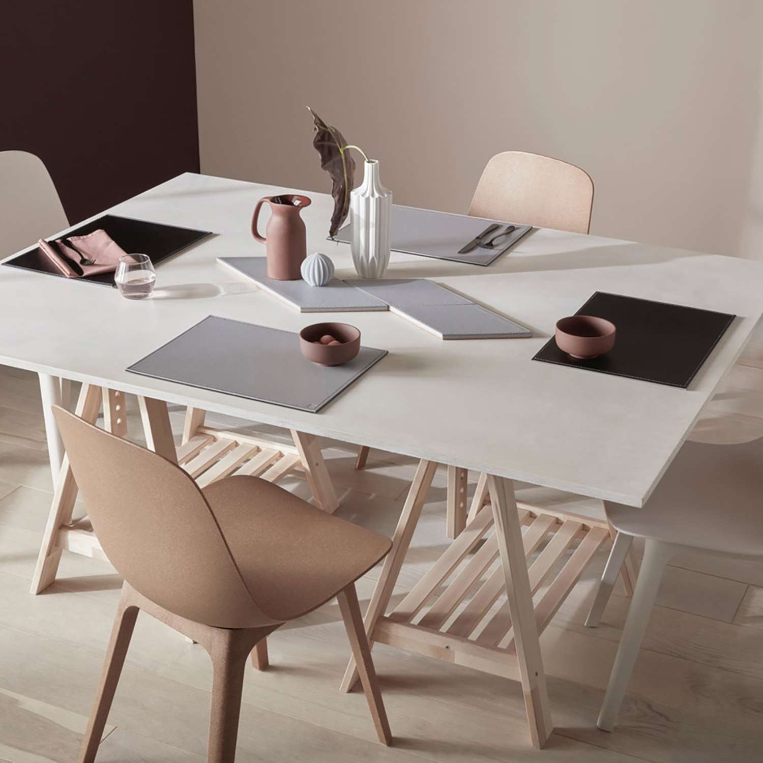 FREEFORM | Platzset, DUO, grau/weiß, rechteck