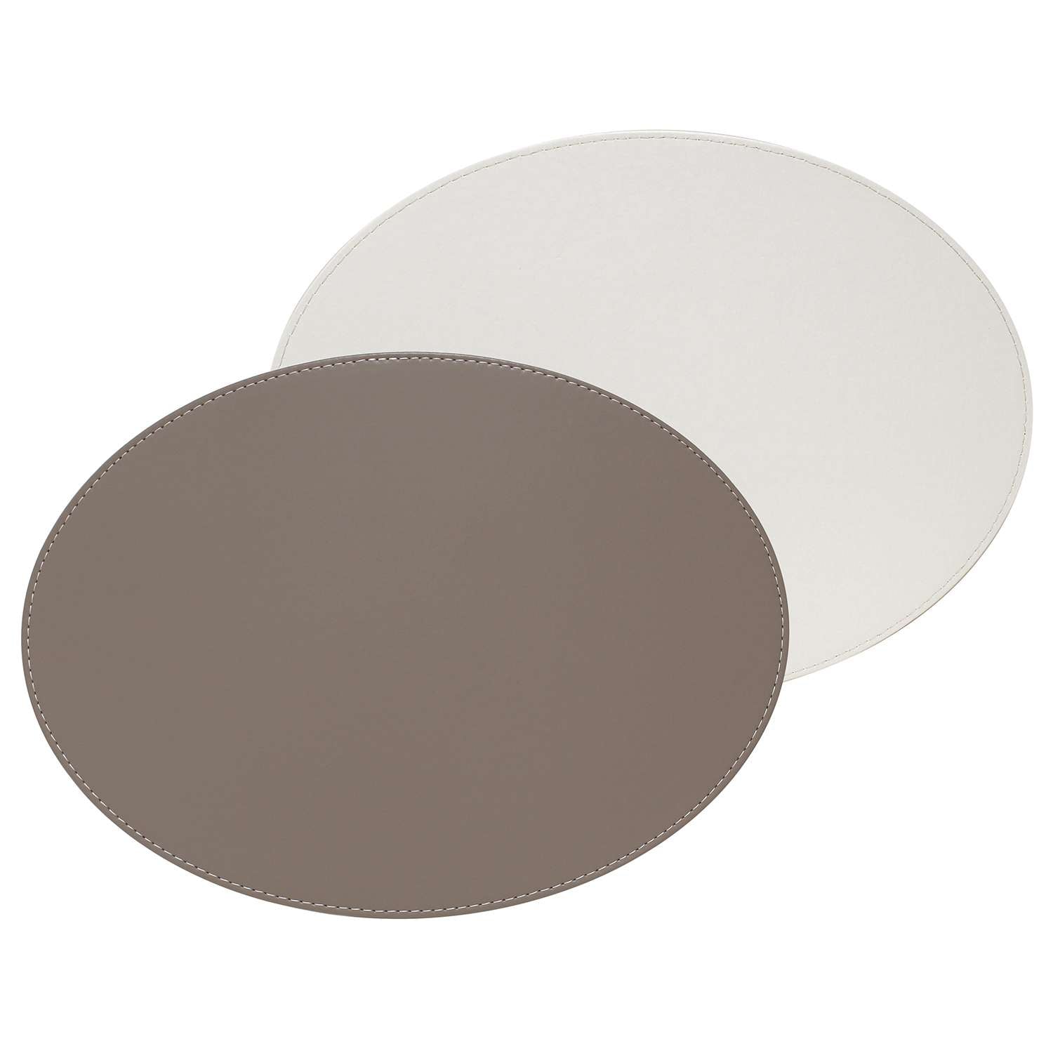 FREEFORM | Platzset, DUO, taupe/weiß, oval