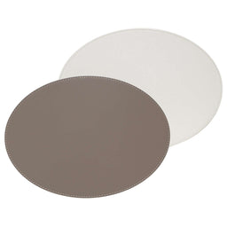 FREEFORM | Platzset, DUO, taupe/weiß, oval