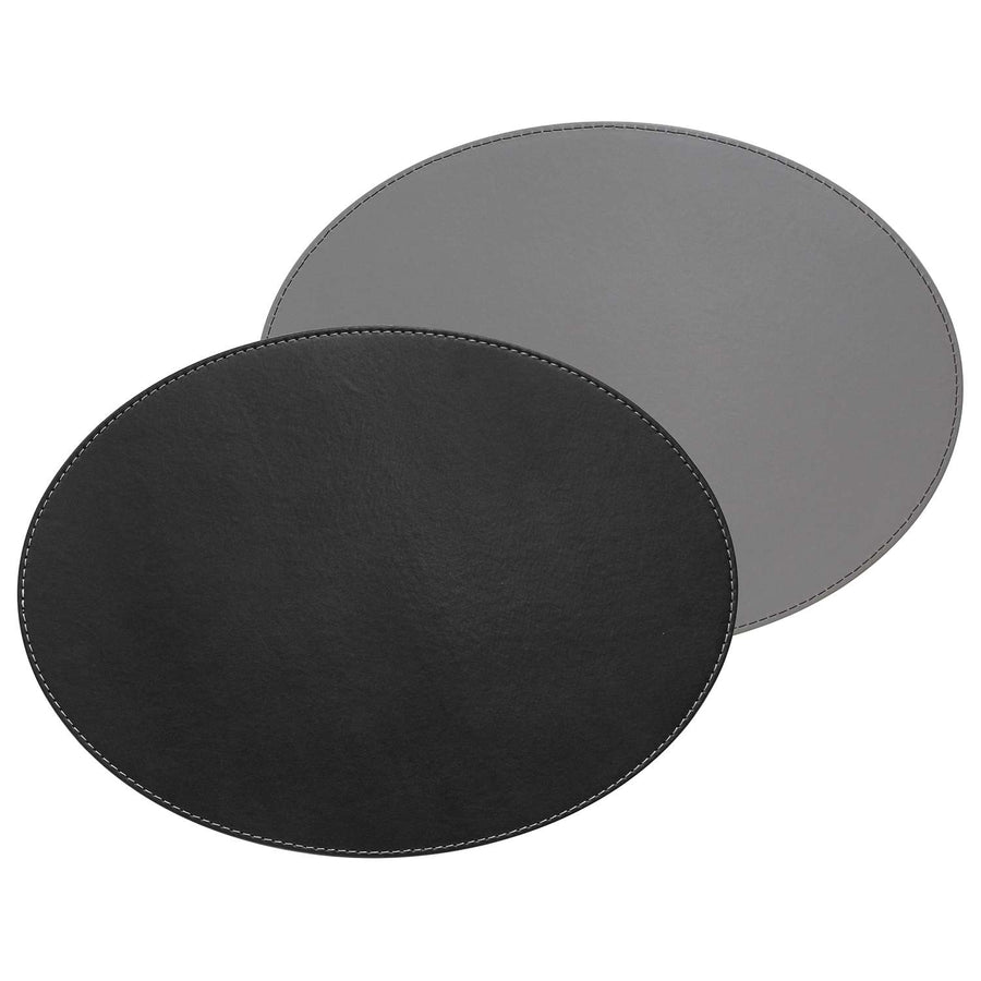 FREEFORM | Platzset, DUO, schwarz/grau, oval