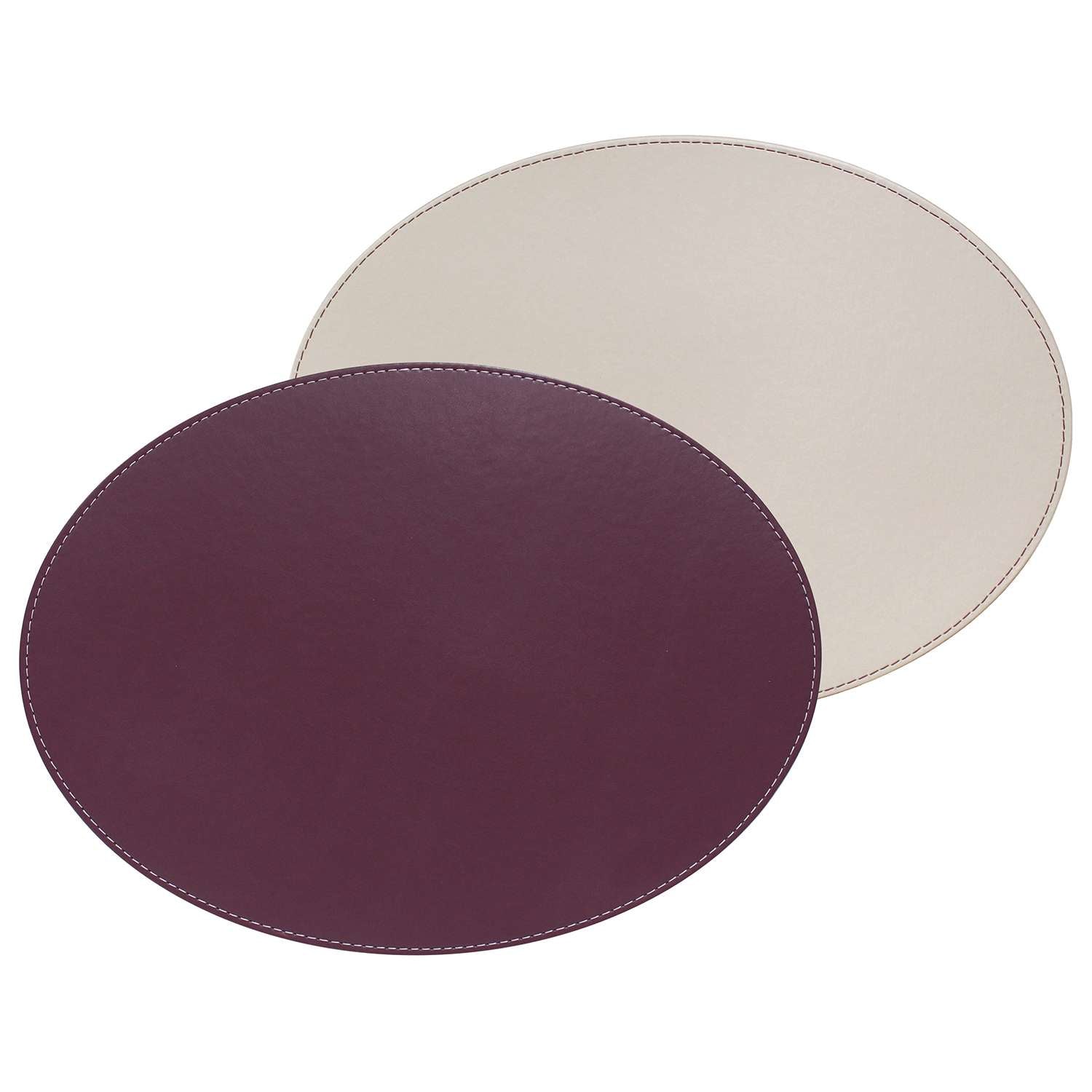 FREEFORM | Platzset, DUO, pflaume/elfenbein, oval