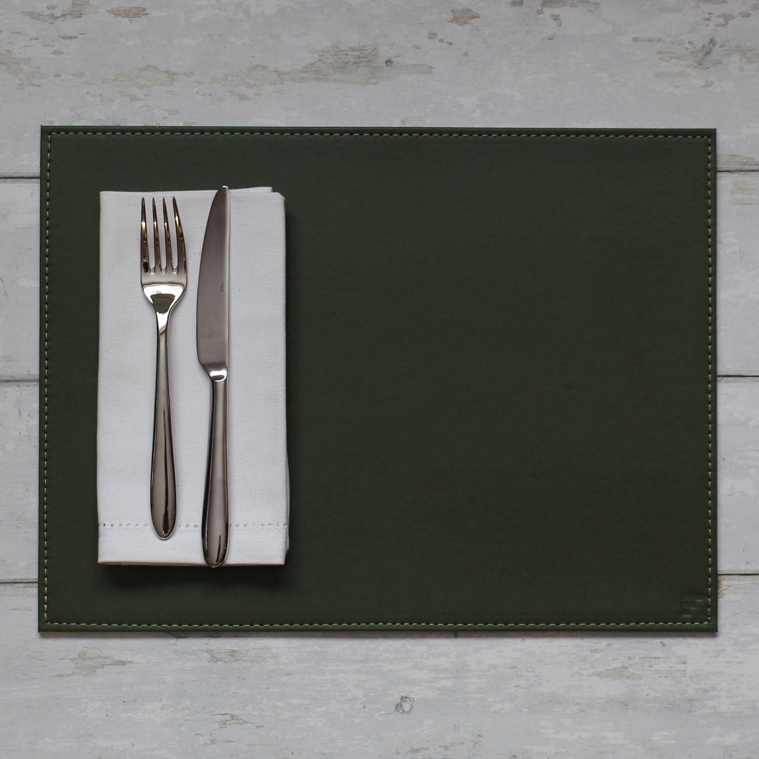 FREEFORM | Platzset, DUO, olive/elfenbein, rechteck