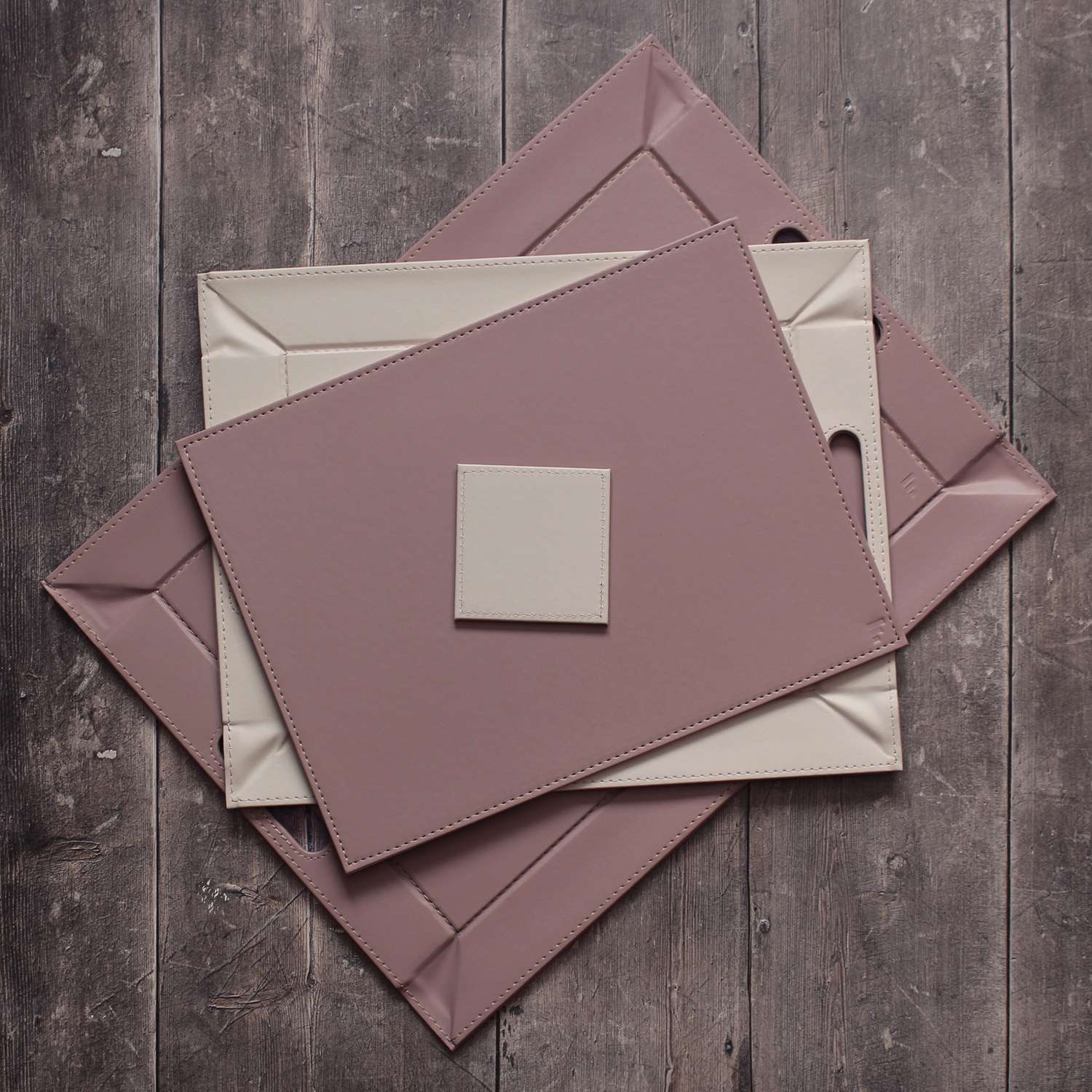 FREEFORM | Tablett, DUO, altrosa/stein