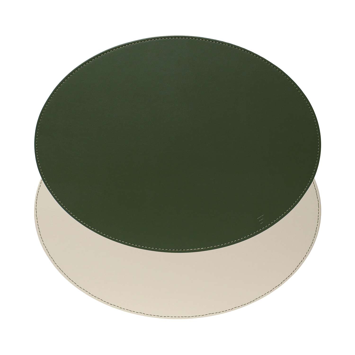 FREEFORM | Platzset, DUO, olivegrün, elfenbein, oval