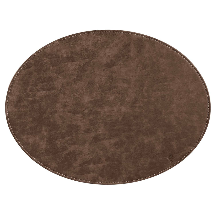 FREEFORM | Tischset, oval, TEXTIL, lederoptik