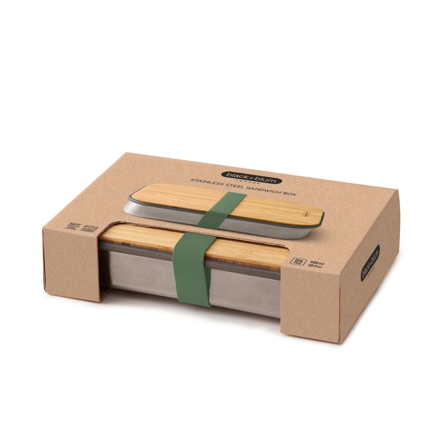 BLACK+BLUM | Lunchbox, Sandwich, olive, 900 ML