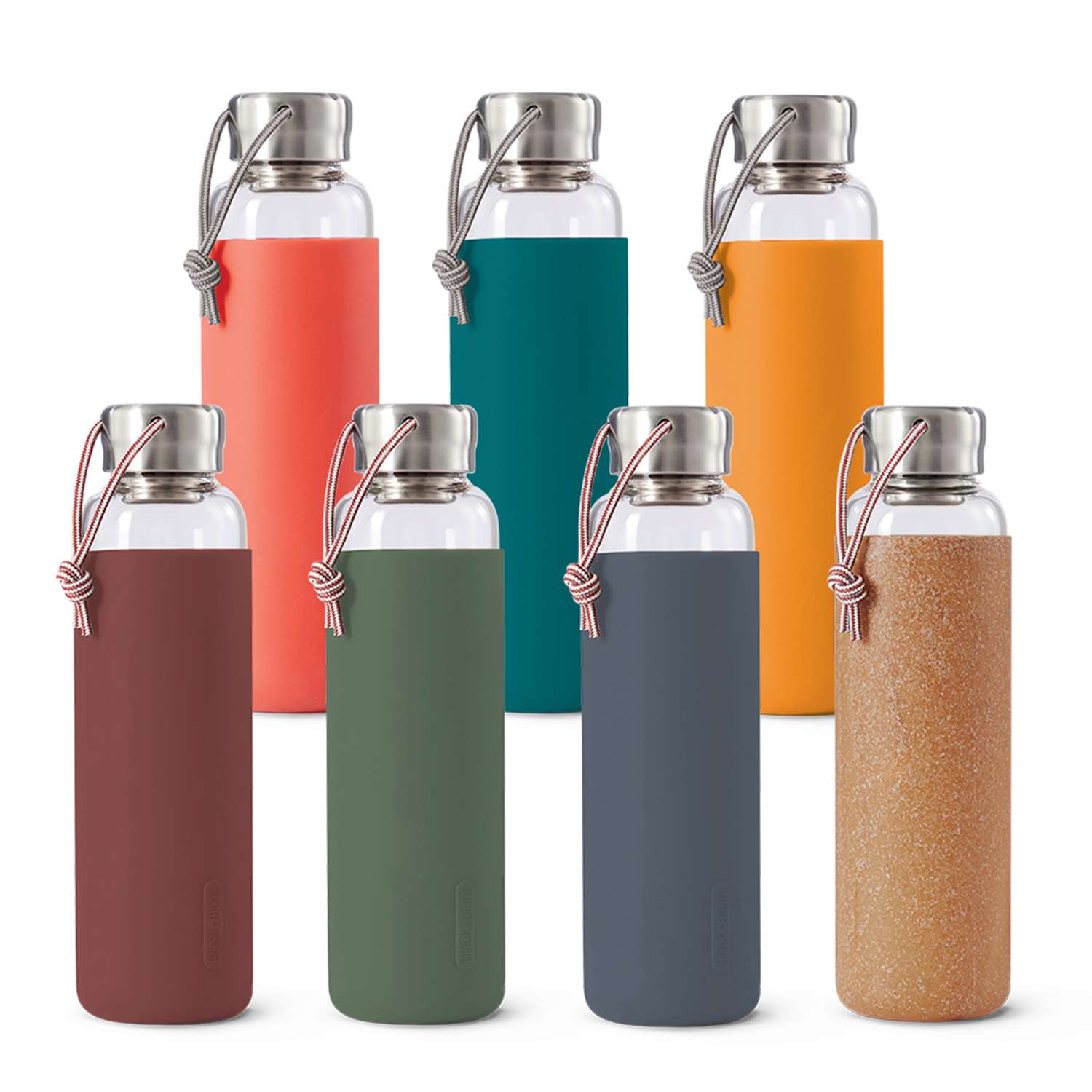 BLACK+BLUM | Trinkflasche, TO-GO GLAS, ozean, 600 m