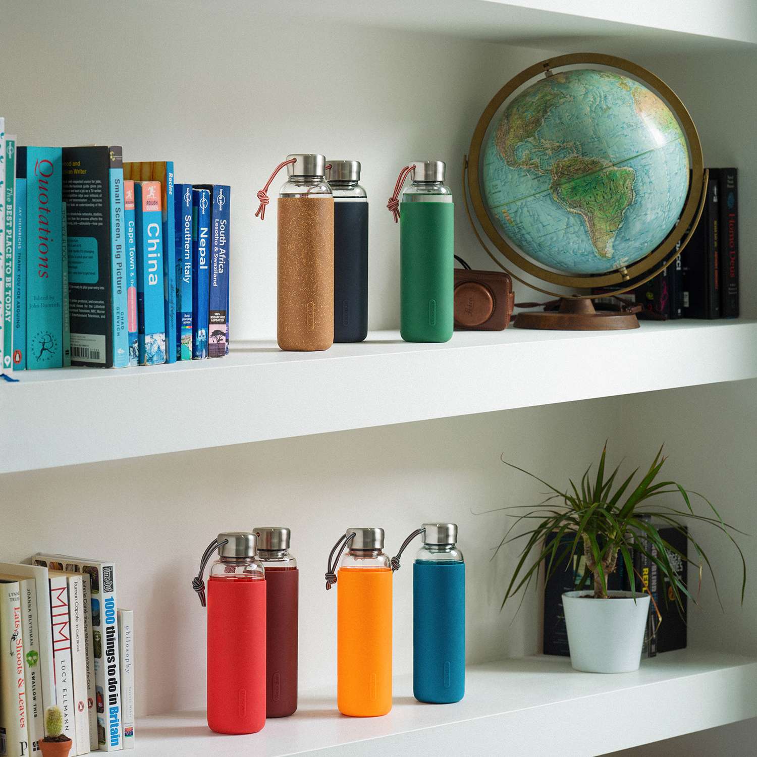BLACK+BLUM | Trinkflasche, TO-GO GLAS, ozean, 600 m