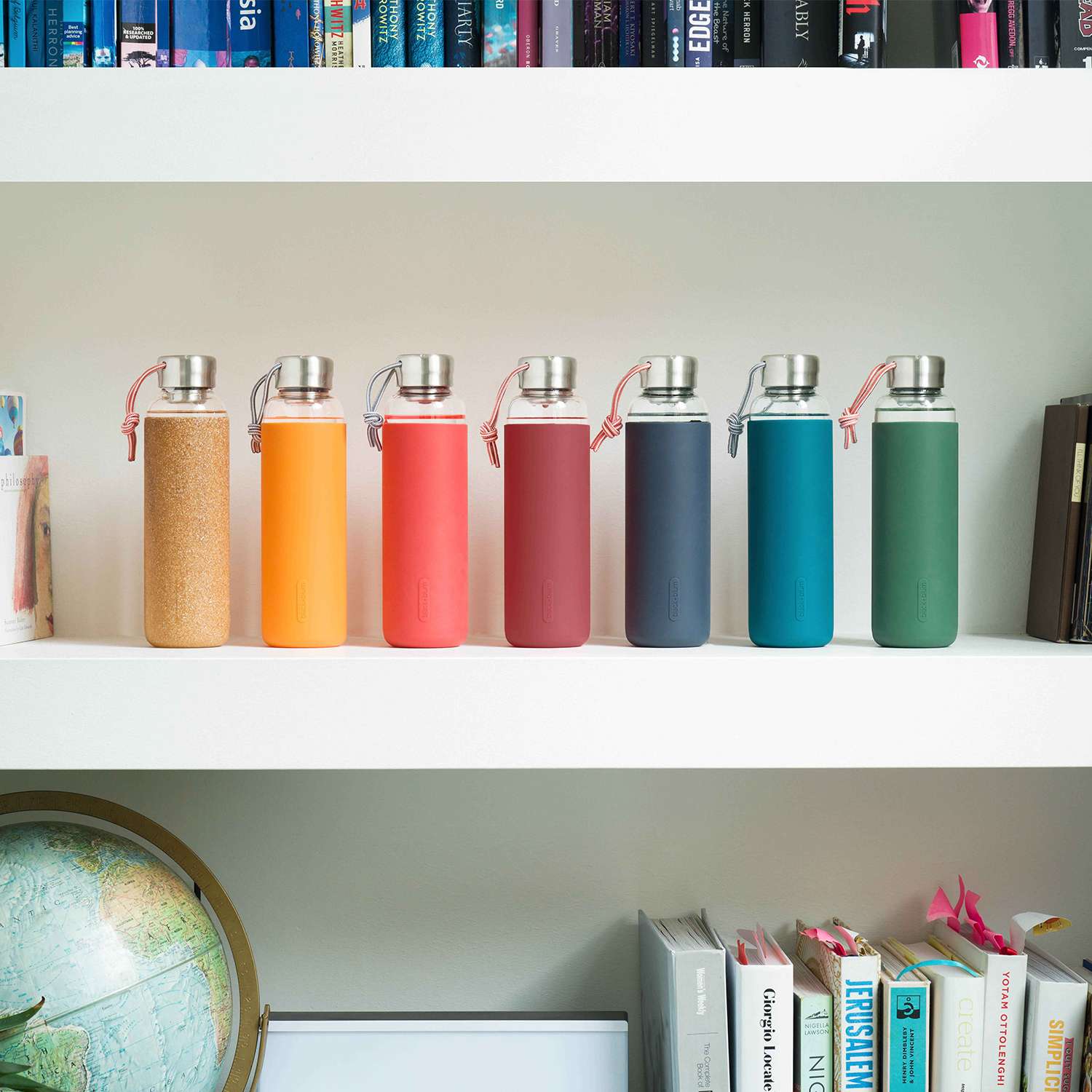 BLACK+BLUM | Trinkflasche, TO-GO GLAS, ozean, 600 m
