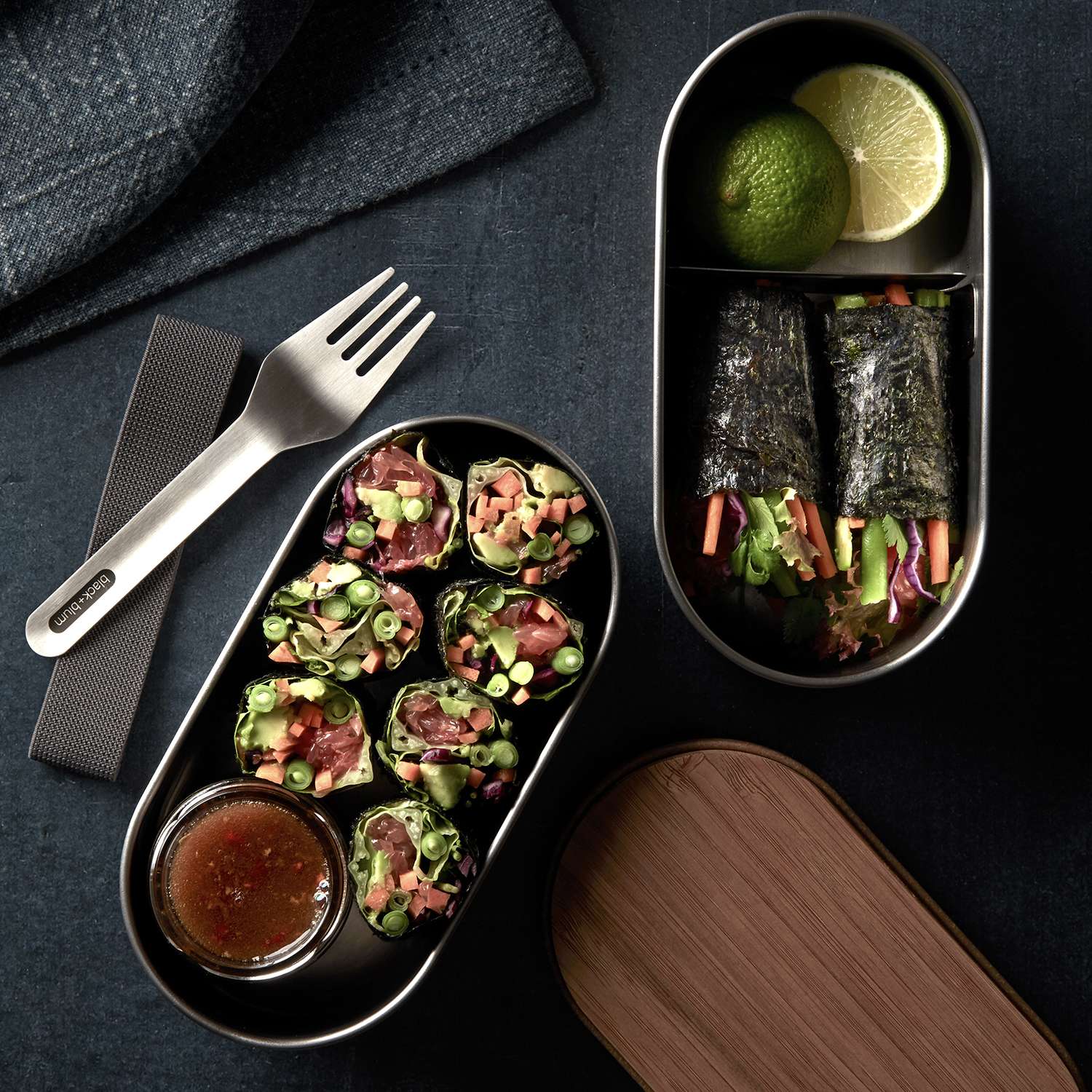 BLACK+BLUM | Bentobox, CLASSIC, silber, 2 x 500 ml