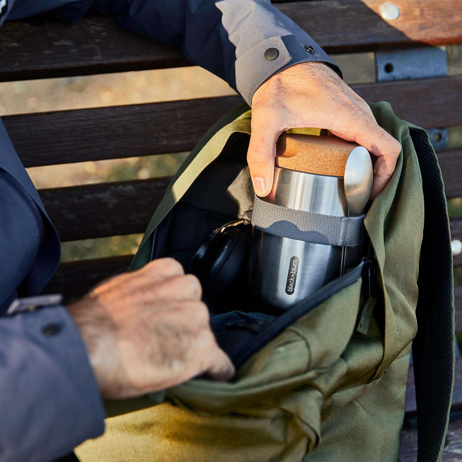 BLACK+BLUM | Lunchbecher, TO GO LUNCH, silber, 550