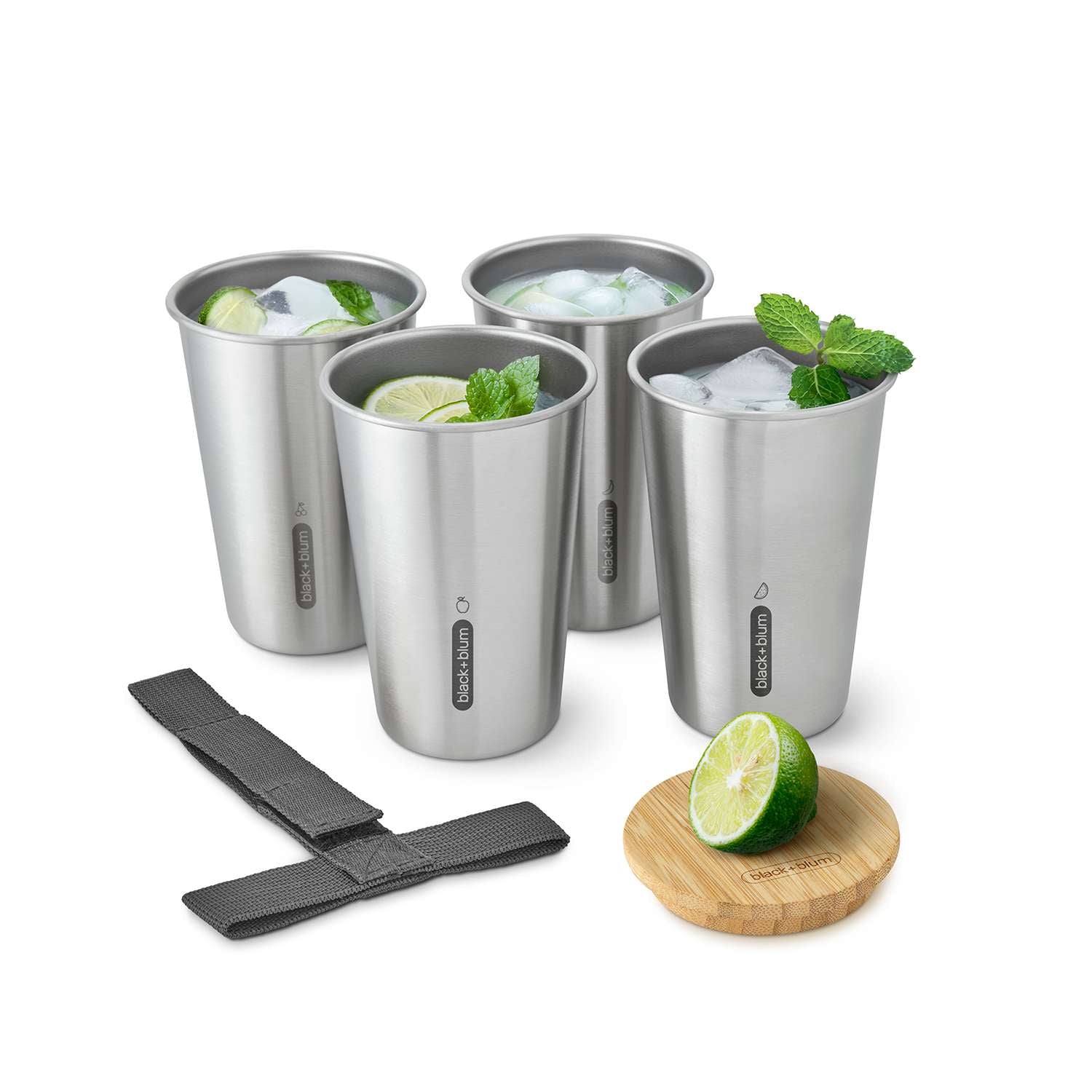 BLACK+BLUM | Becher-Set, TO-GO LUNCH, edelstahl, 4