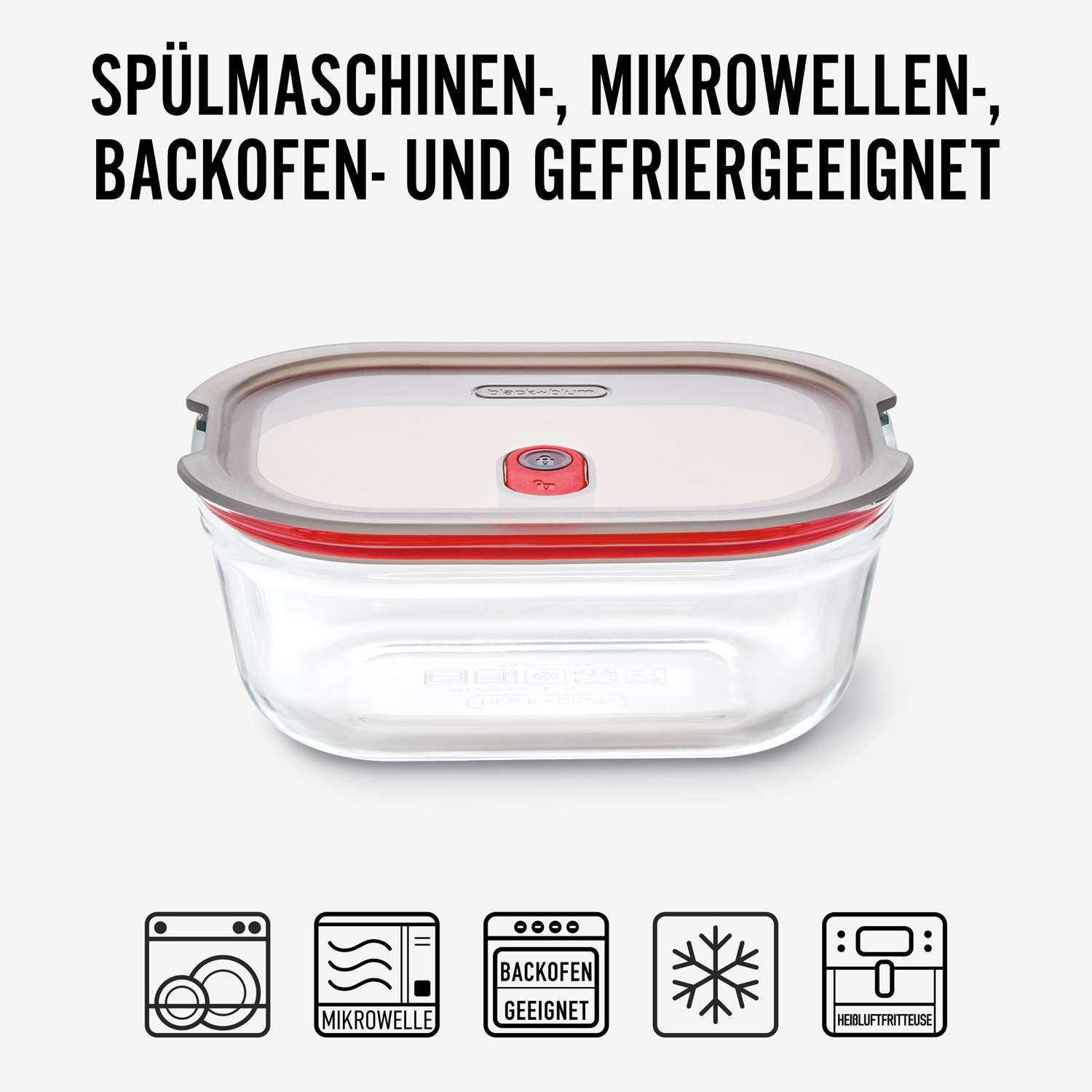 BLACK+BLUM | Multifunktionsdose aus Glas, 5er Set