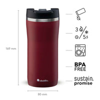 ALADDIN | Thermobecher, BARISTA, burgund, 350 ml
