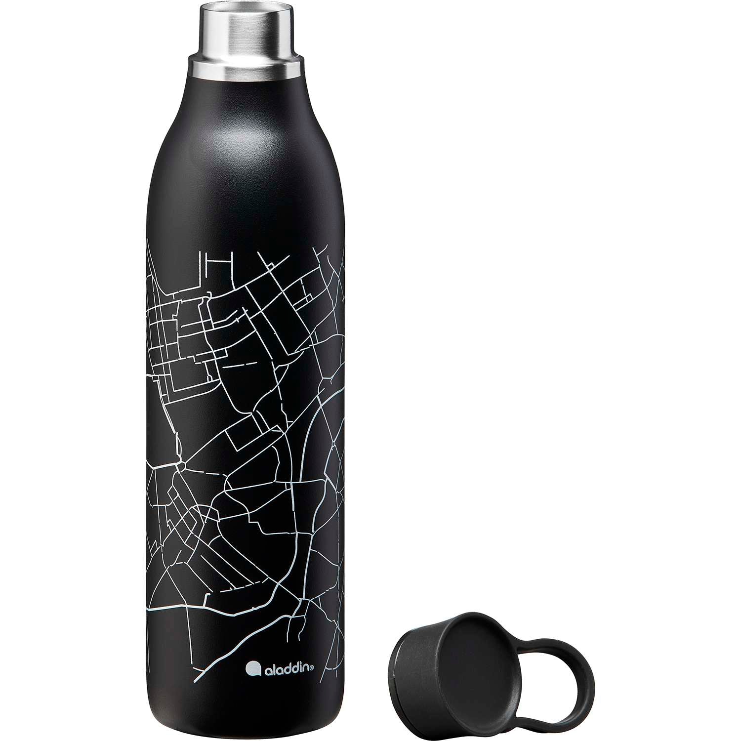ALADDIN | Isolierflasche, CITY LOOP, schwarz, 600 m
