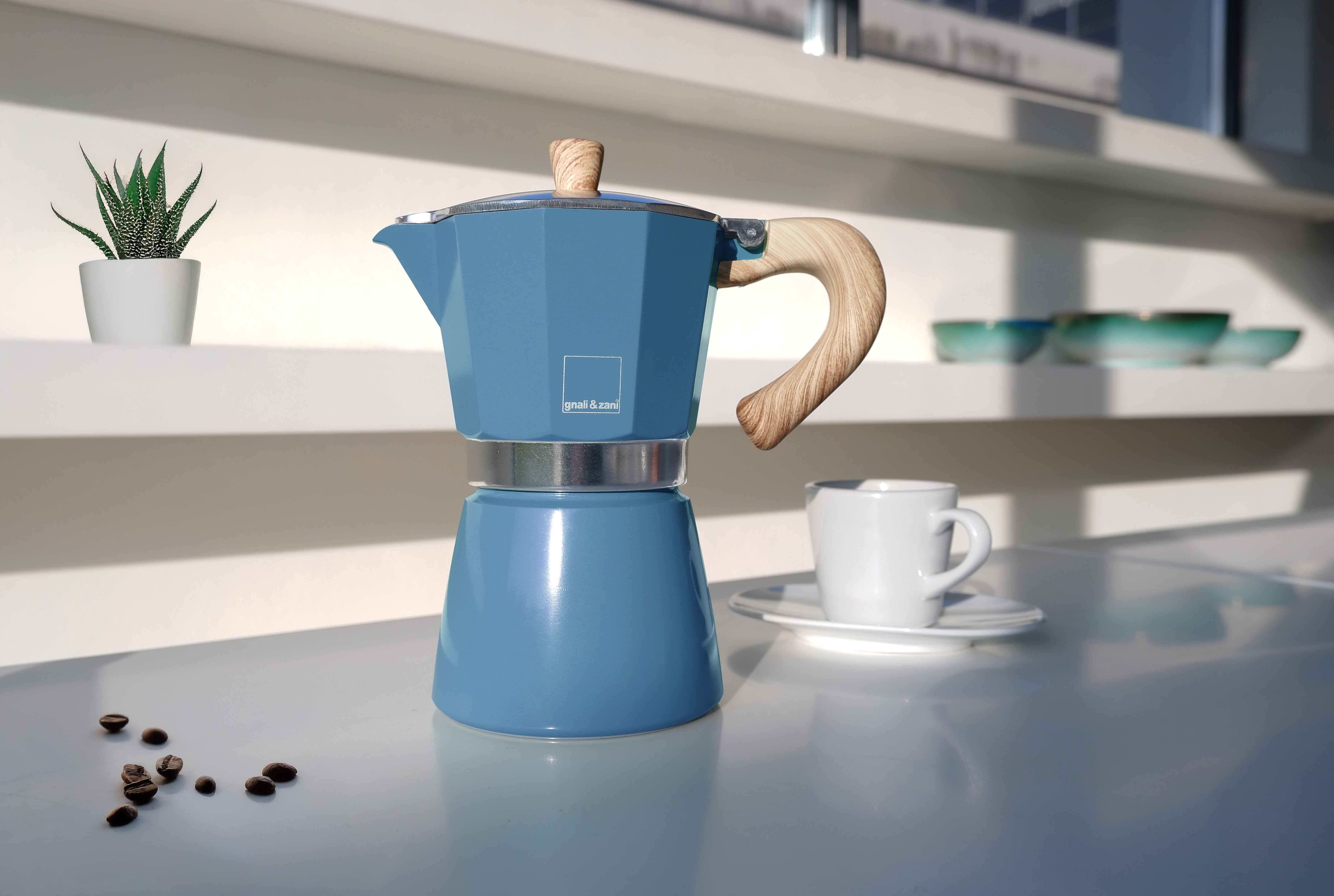Espressokocher VENEZIA, bluedenim, 9 Tassen