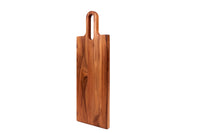 Teakholz-Servierbrett BISTRO, rund mit Griff, 51 x 18 x 2 cm