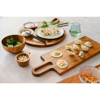 Teakholz-Servierbrett BISTRO, mit Griff, 51 x 36 x 2 cm