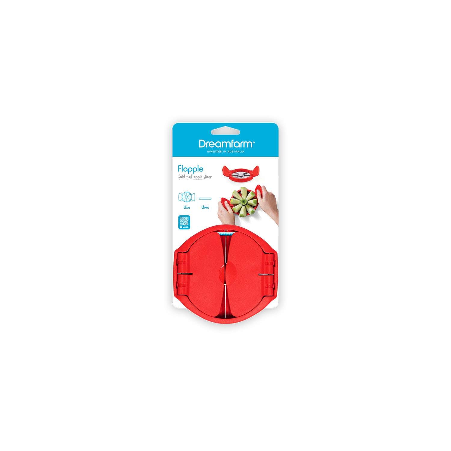 DREAMFARM | Apfelschneider, FLAPPLE, rot, 12,6 cm