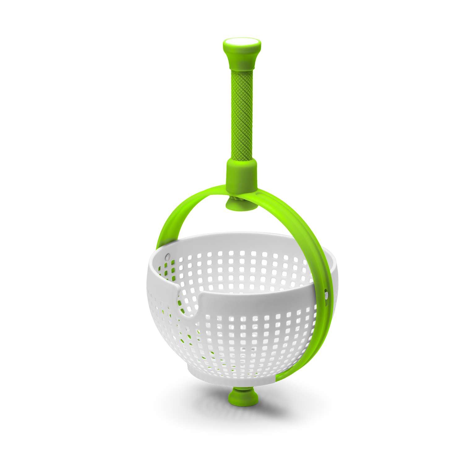 DREAMFARM | Salatschleuder 2in1, SPINA, grün, 3,4 L