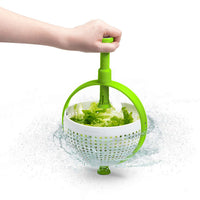 DREAMFARM | Salatschleuder 2in1, SPINA, grün, 3,4 L