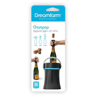 DREAMFARM | Sektenkorker, CHAMPOP, schwarz, 4,5 cm