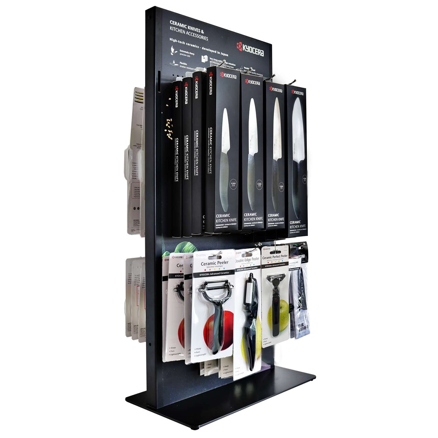 KYOCERA | Display, Metall mit Fuß + Plexiglas