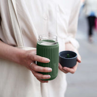 BLACK+BLUM | Kaffeebecher, TO-GO GLAS, blau