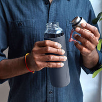 BLACK+BLUM | Trinkflasche, TO-GO GLAS, ozean, 600 m