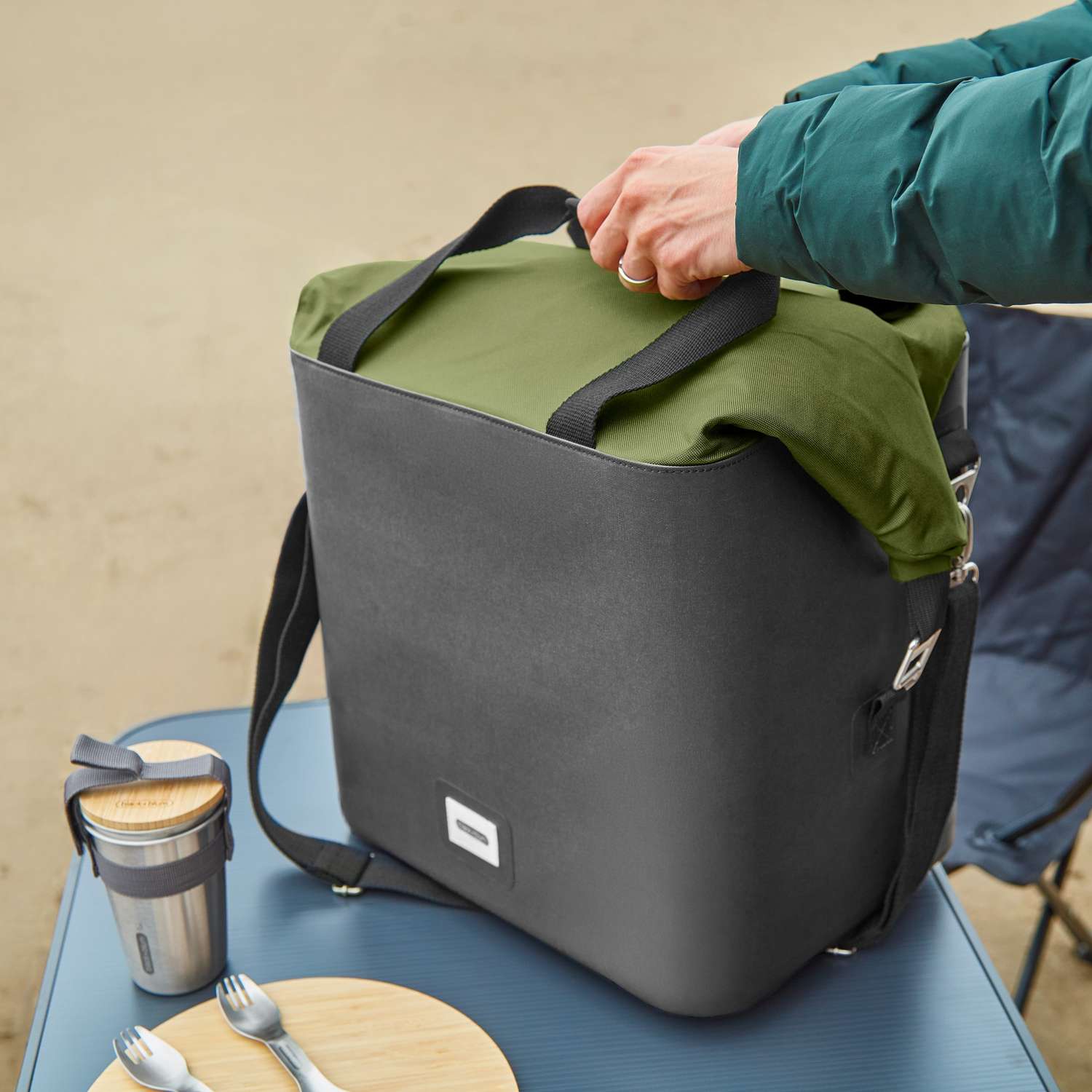 BLACK+BLUM | Kühltasche, faltbar, KÜHLTASCHE, schie